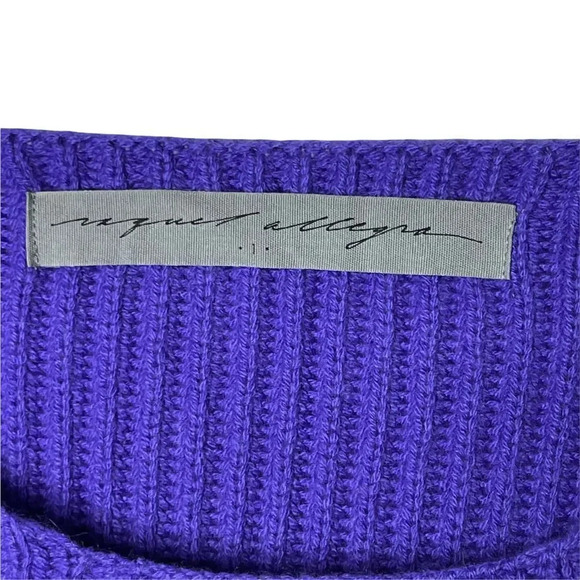 Raquel Allegra 100% cashmere ribbed sweater purple size 1 US size Small - Picture 5 of 8